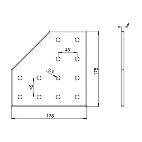 Staffa Angolare 90° Per Profilo Alluminio Serie 20, 2 Pezzi, Prodotta In UK - Foto 2