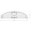 1.22.67.0004-Base-piedino-D50mm-sfera-d15mm-milper-misure