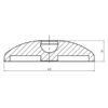1.22.67.0006-Base-piedino-D80mm-sfera-d15mm-milper-misure