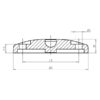 1.22.67.0009-Base-piedino-D100mm-d15mm-fori-chiusi-milper-misure