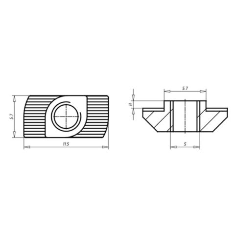 Dadi A T Per Profili In Alluminio 4040/4545 – Misure M4, M5, M6, M8 – NBKIT